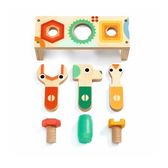 Djeco Bricolou Wooden Work Bench Toy - Picture 2 of 3